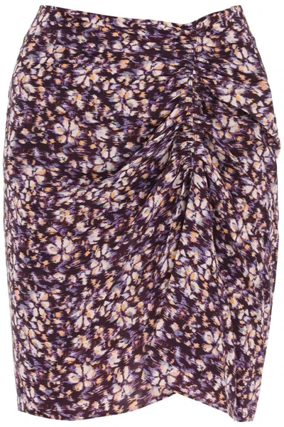 Isabel Marant Étoile Angelica Viscose Mini Skirt In Purple