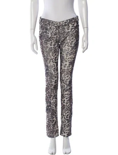 Pre-owned Isabel Marant Étoile Animal Print Flared Pants In Neutral