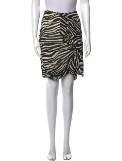 Pre-owned Isabel Marant Étoile Animal Print Knee-length Skirt In Black