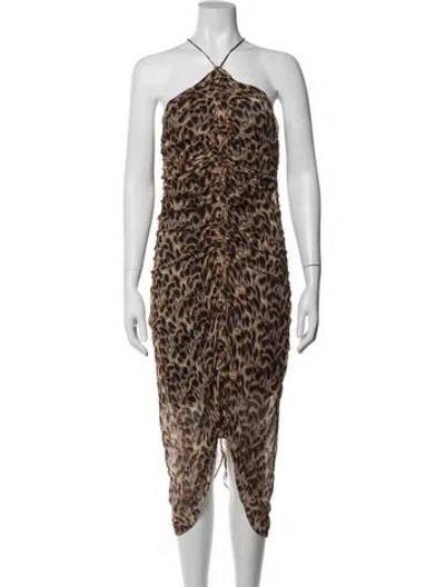 Pre-owned Isabel Marant Étoile Animal Print Midi Length Dress In Multicolor