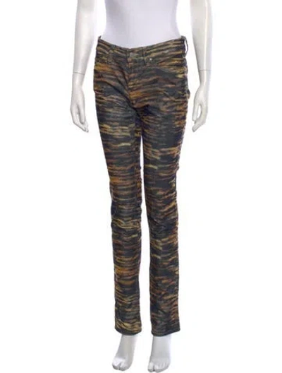 Pre-owned Isabel Marant Étoile Animal Print Straight Leg Pants In Neutrals