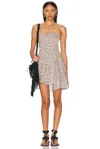 Isabel Marant Étoile Anka Shirred Tiered Convertible Cotton Voile Minidress In Neutral
