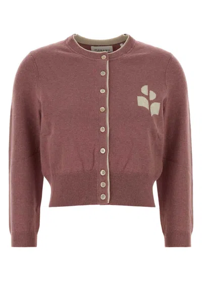 Isabel Marant Étoile Isabel Marant Etoile Antiqued Pink Cotton Blend Lona Cardigan