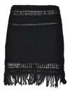 Isabel Marant Étoile Ardena Fringed Macrame Mini Skirt In Black
