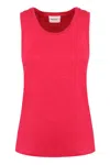 Isabel Marant Étoile Sleeveless Arielle Tank Top With Round Neck In Fuchsia