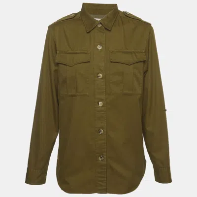 Pre-owned Isabel Marant Étoile Army Green Gabardine Military Shirt Jacket M