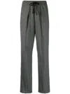 Isabel Marant Étoile Ash Grey Priska High-waist Plaid Trousers