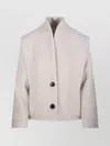 Isabel Marant Étoile Asymmetric High Collar Long Sleeve Coat In Neutral