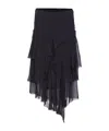 Isabel Marant Étoile Layered Sheer Skirt With Ruffled Flounces In Blue