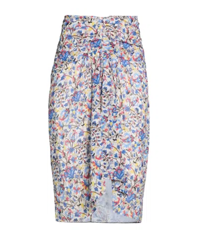 Isabel Marant Étoile Asymmetrical Floral Dress In Blue