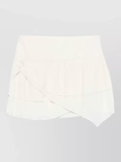 Isabel Marant Étoile Asymmetrical Mini Skirt High Waist Ruffle In White
