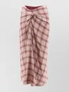 Isabel Marant Étoile Asymmetrical Plaid Midi Skirt With Knot Detail In Multi