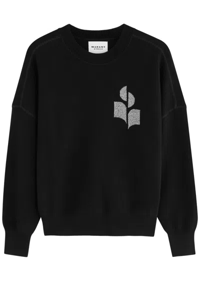 Isabel Marant Étoile Atlee Logo Knitted Jumper In Black