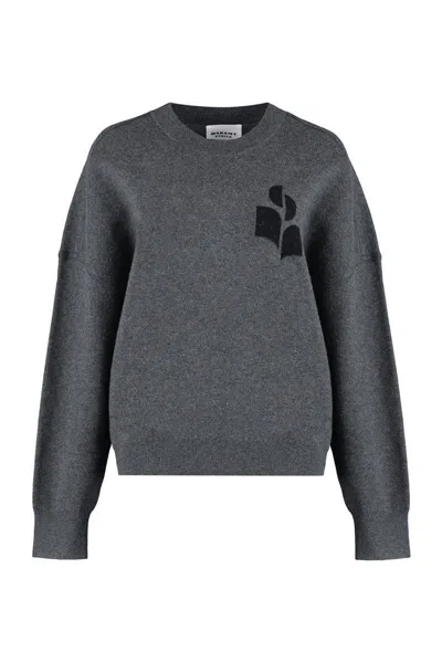 Isabel Marant Étoile Isabel Marant Etoile Atlee Long Sleeve Crew-neck Sweater In Grey