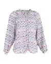 Isabel Marant Etoile Aurora Printed Blouse In Multicolor Viscose In Multi