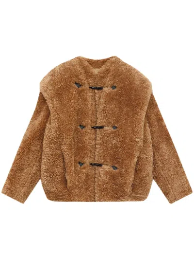 Isabel Marant Étoile Avalia Brushed-finish Jacket In Brown