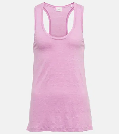 Isabel Marant Étoile Avien Linen Tank Top In Viola