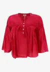ISABEL MARANT ÉTOILE AXELIANA CROPPED BLOUSE