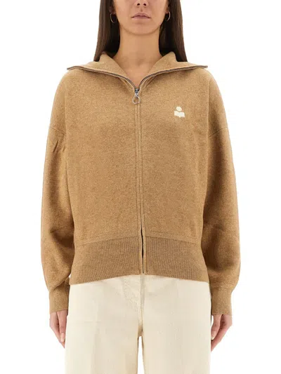 Isabel Marant Étoile "axelle" Jersey In Brown