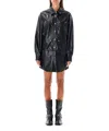 Isabel Marant Étoile Black Ayali Faux-leather Minidress