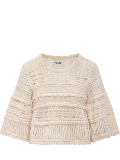 Isabel Marant Étoile Azelia Knit Blouse In Beige