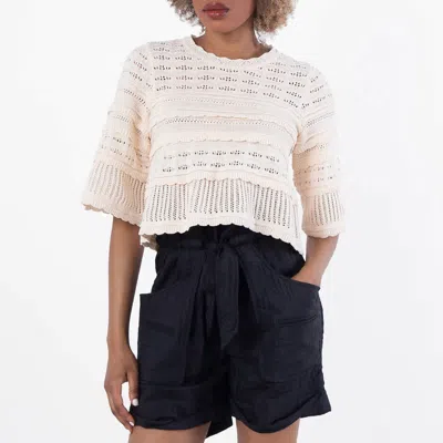 Isabel Marant Étoile Azelia Openwork Knit Sweater In Neutral