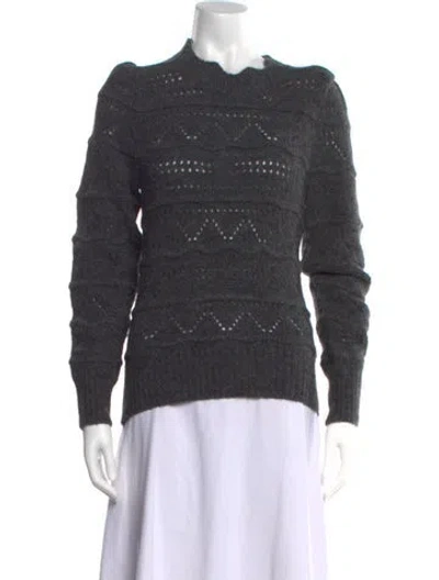 Pre-owned Isabel Marant Étoile Baby Alpaca Crew Neck Sweater In Gray