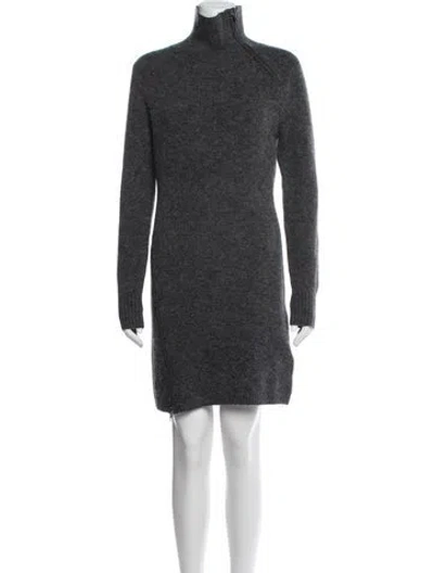 Pre-owned Isabel Marant Étoile Baby Alpaca Mini Dress W/ Tags In Grey