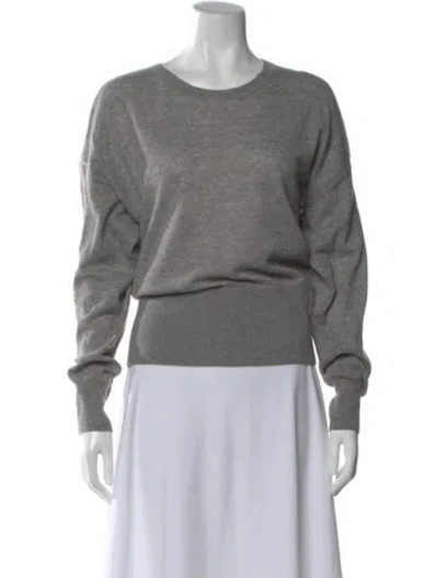 Pre-owned Isabel Marant Étoile Baby Alpaca Scoop Neck Sweater In Gray