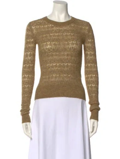 Pre-owned Isabel Marant Étoile Baby Alpaca Striped Sweater W/ Tags In Yellow