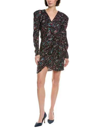 Isabel Marant Étoile Isabel Marant Etoile Baikal Silk-trim Wrap Dress In Black