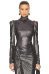 Isabel Marant Étoile Baiola Top In Metallic Black