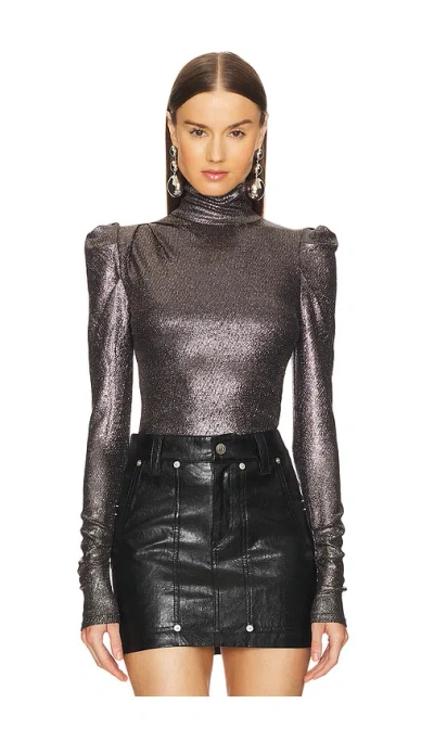 Isabel Marant Étoile Baiola Top In Metallic Black