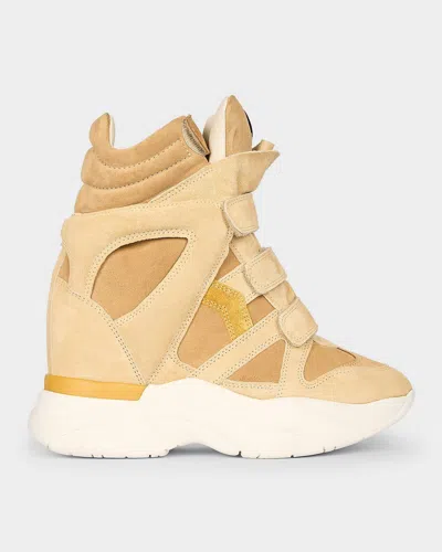 Isabel Marant Étoile Balskee Mixed Leather High-top Sneakers In Multi
