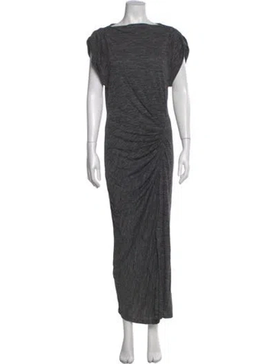 Pre-owned Isabel Marant Étoile Bateau Neckline Long Dress In Gray