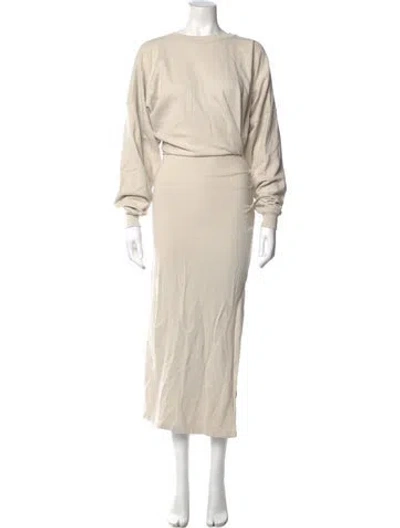 Pre-owned Isabel Marant Étoile Bateau Neckline Long Dress W/ Tags In Neutral
