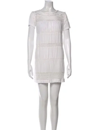 Pre-owned Isabel Marant Étoile Bateau Neckline Mini Dress In White