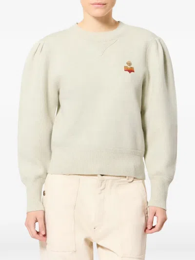Isabel Marant Étoile Bead-embroidered Pleated-shoulder Sweatshirt In Multi