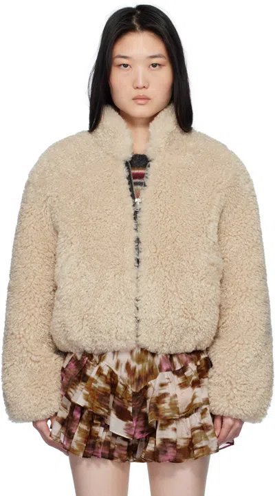 Isabel Marant Étoile Beige Anasta Jacket In Ecru