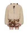 Isabel Marant Étoile Anasta Faux-fur Jacket In Nude