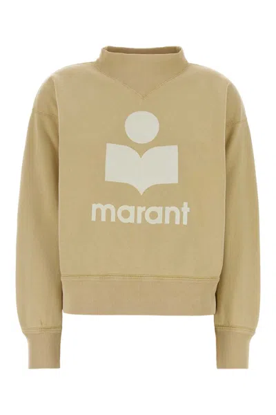 Isabel Marant Étoile Beige Cotton Blend Moby Sweatshirt In Yellow