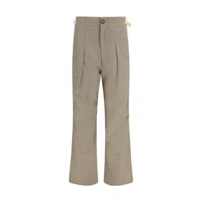 Isabel Marant Étoile Beige Cotton Casual Pants In Gray