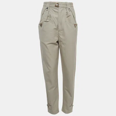Pre-owned Isabel Marant Étoile Beige Cotton High Rise Trousers S