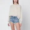 Isabel Marant Étoile Beige Crew-neck Cotton Sweatshirt In Neutral