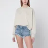 Isabel Marant Étoile Beige Crew-neck Cotton Sweatshirt Women In White