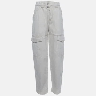 Pre-owned Isabel Marant Étoile Beige Denim Straight Leg Vayoneo Jeans Xl/waist 34" In Sand