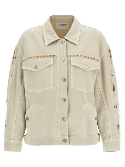 ISABEL MARANT ÉTOILE BEIGE EMBROIDERY JACKET