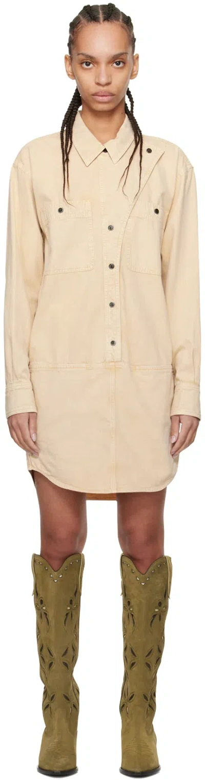 Isabel Marant Étoile Beige Ilaya Minidress In 23sd Sand