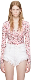 Isabel Marant Étoile Jena Printed Viscose Jersey Top In 23ec Ecru