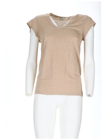 Isabel Marant Etoile Beige Linen T-shirt